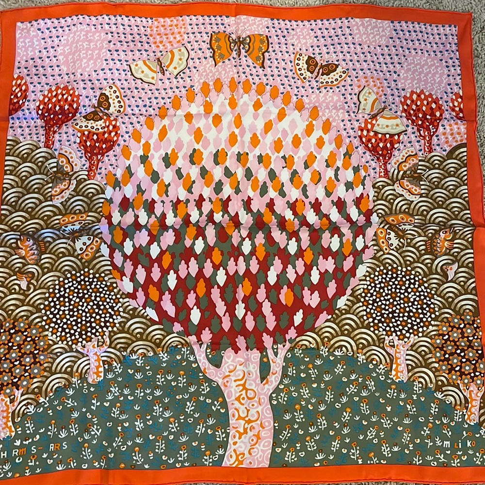 Hermes silk scarf